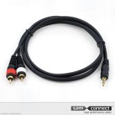 Câble 2x RCA vers mini Jack 3.5mm, 1.5m, m/m