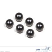 Aimants boule 15mm, noirs