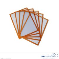 Pochettes magnétiques orange A4, set de 5 pièces
