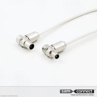 Câble coaxial RG 6, IEC coudé, 1.5 m, m/f
