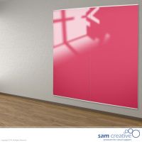Panneau en verre Rose Bonbon 120x240 cm