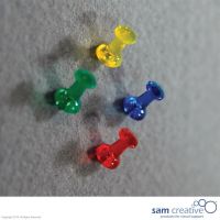 Set de punaises en couleurs transparentes 40pcs.