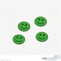 Smiley magnétique :-) 30 mm vert 25 pcs.