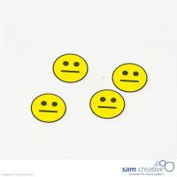 Smiley magnétique :-| 30 mm jaune 25 pcs.