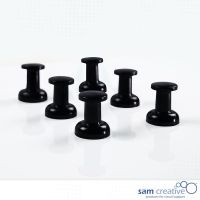 Punaises Jumbo magnétiques noires 6 pcs.