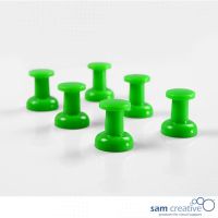 Punaises Jumbo magnétiques vertes 6 pcs.