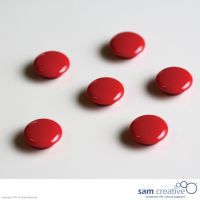 Set d'aimants en verre de 20mm rouge (6 pcs)